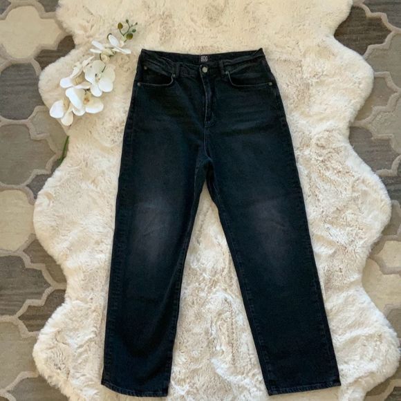 BDG Urban Outfitters Stretch Cowboy Jean Size 32 Black Dark Wash - Picture 2 of 7